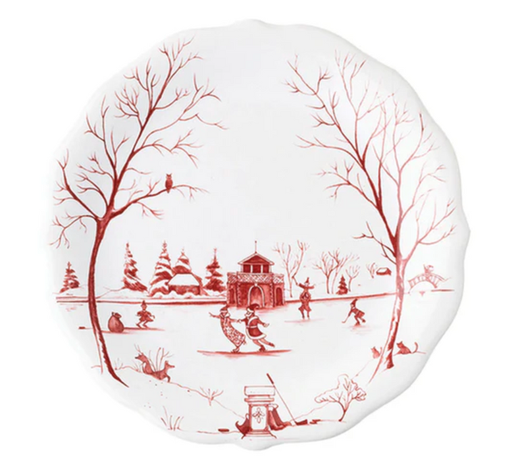 Country Estate Winter Frolic Party Plate Assorted Set/4