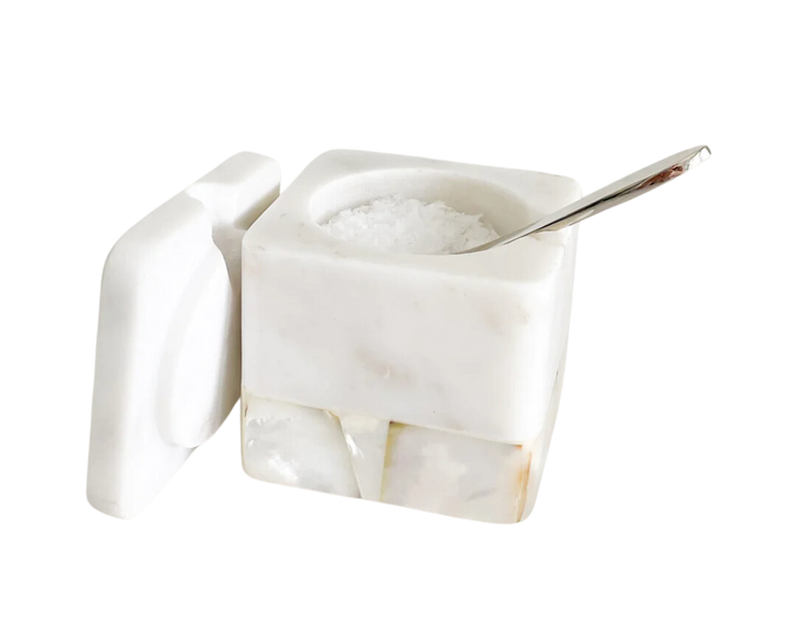 White Marble Salt Cellar